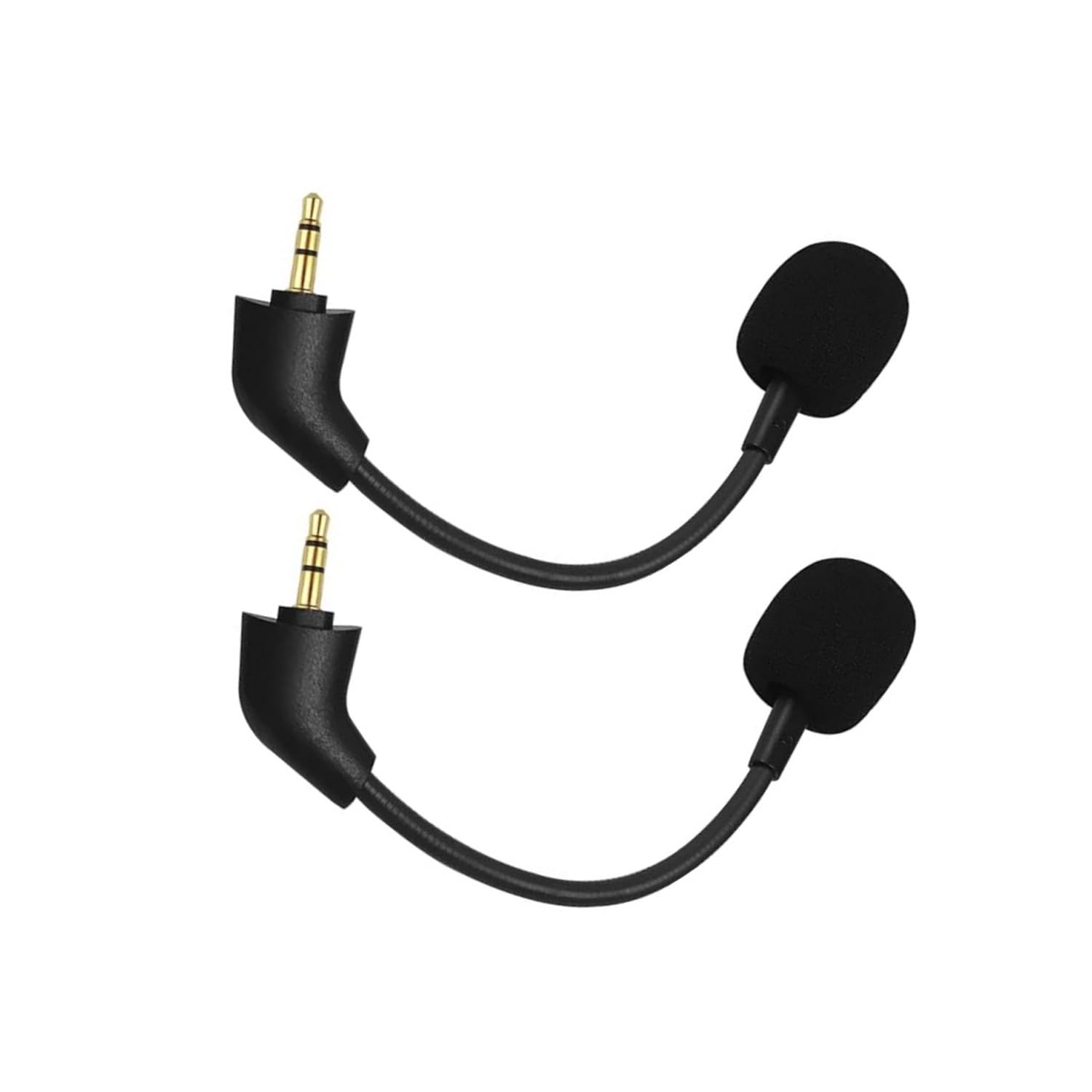 STAYOUNG 2 PCS Headphones Detachable Microphone Boom - Game Mic Replacement Compatible with Steelseries Arctis 1 PS4 Pro PS5 Xbox One X Computer PC Gaming 3.5 mm Jack(Blcak)