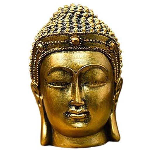 LEJDI Escultura Decorativa, Escultura de Escritorio, Estilo Vintage, Estatua de Cabeza de Buda, Escultura calmante for estantes, Dormitorio, Escritorio, Estilo D (Color: Estilo D) (Color : Style C)