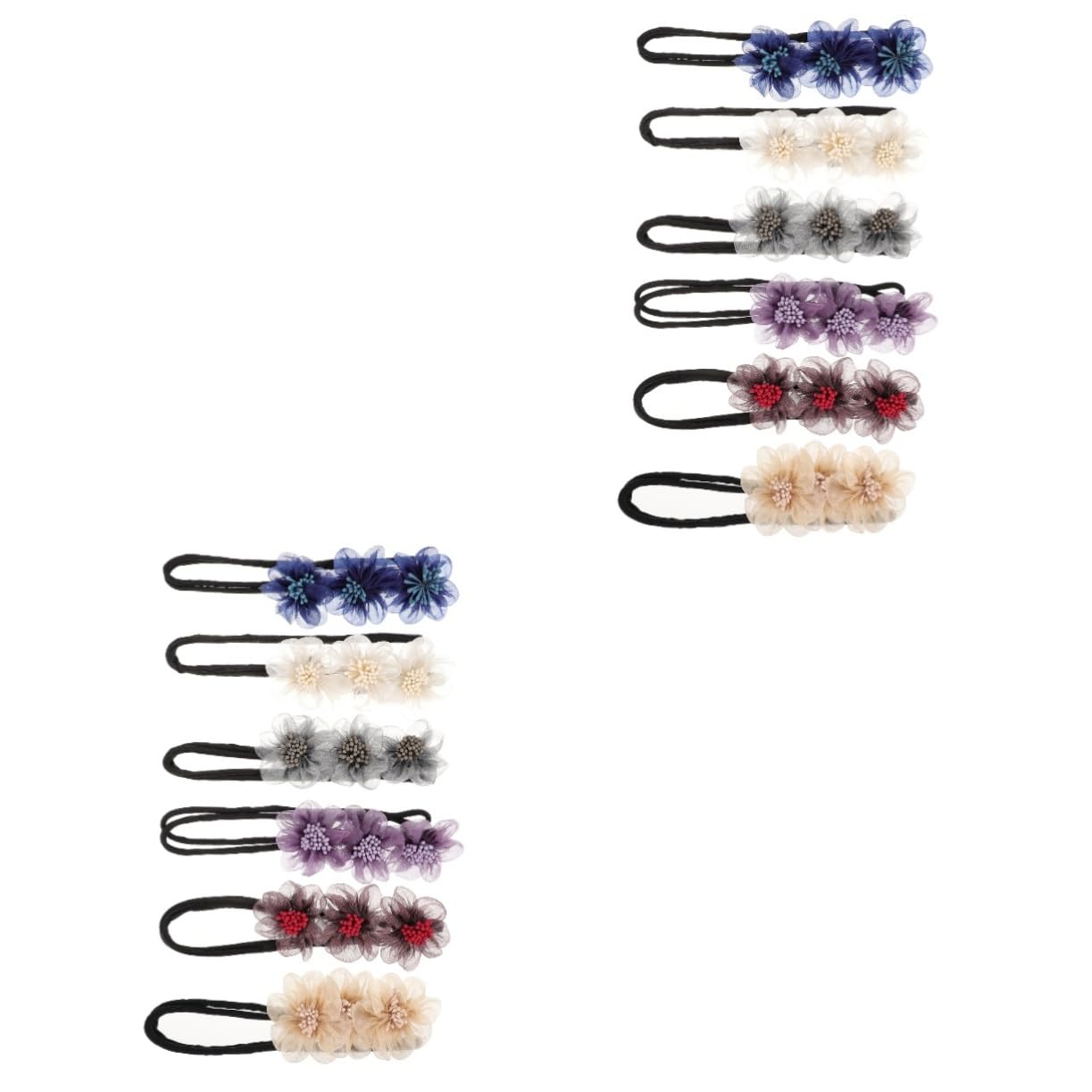 DOITOOL 12stücke Teiliges Blumen Haarknoten-maker Für Frisuren Flexibles Haarschmuck Zubehör Für Mädchen Hautfreundlich Und Haltbar Für Feste Und Anlässe