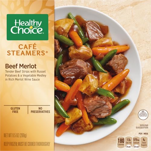 Healthy Choice Cafe Steamers Beef Merlot, Frozen Meal thumb #1