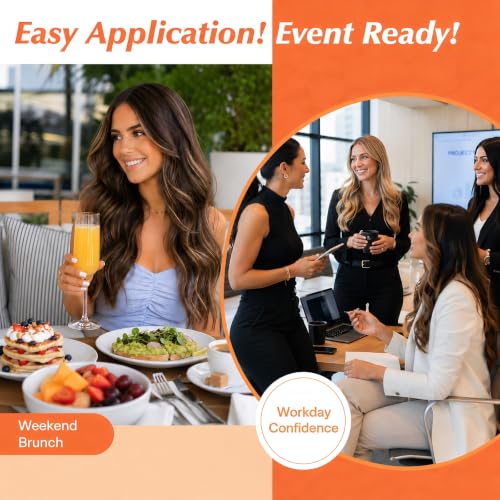 Image of Sunny Hair Clip in Hair Extensions Real Human Hair Balayage 18 Inch 170g | Remy Hair Clip in Extensions Dark Brown Balayage for Thick and Full Hair with Natural Thickness, Heat Styling Friendly