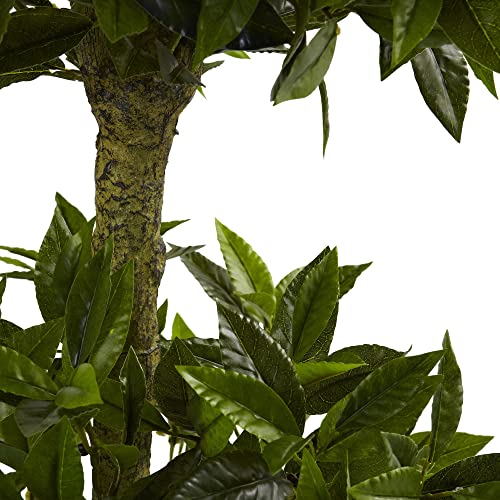 Nearly Natural 5381 5Ft. Triple Bay Leaf Topiary Uv Resistant (Indoor/Outdoor),Green #TOP1