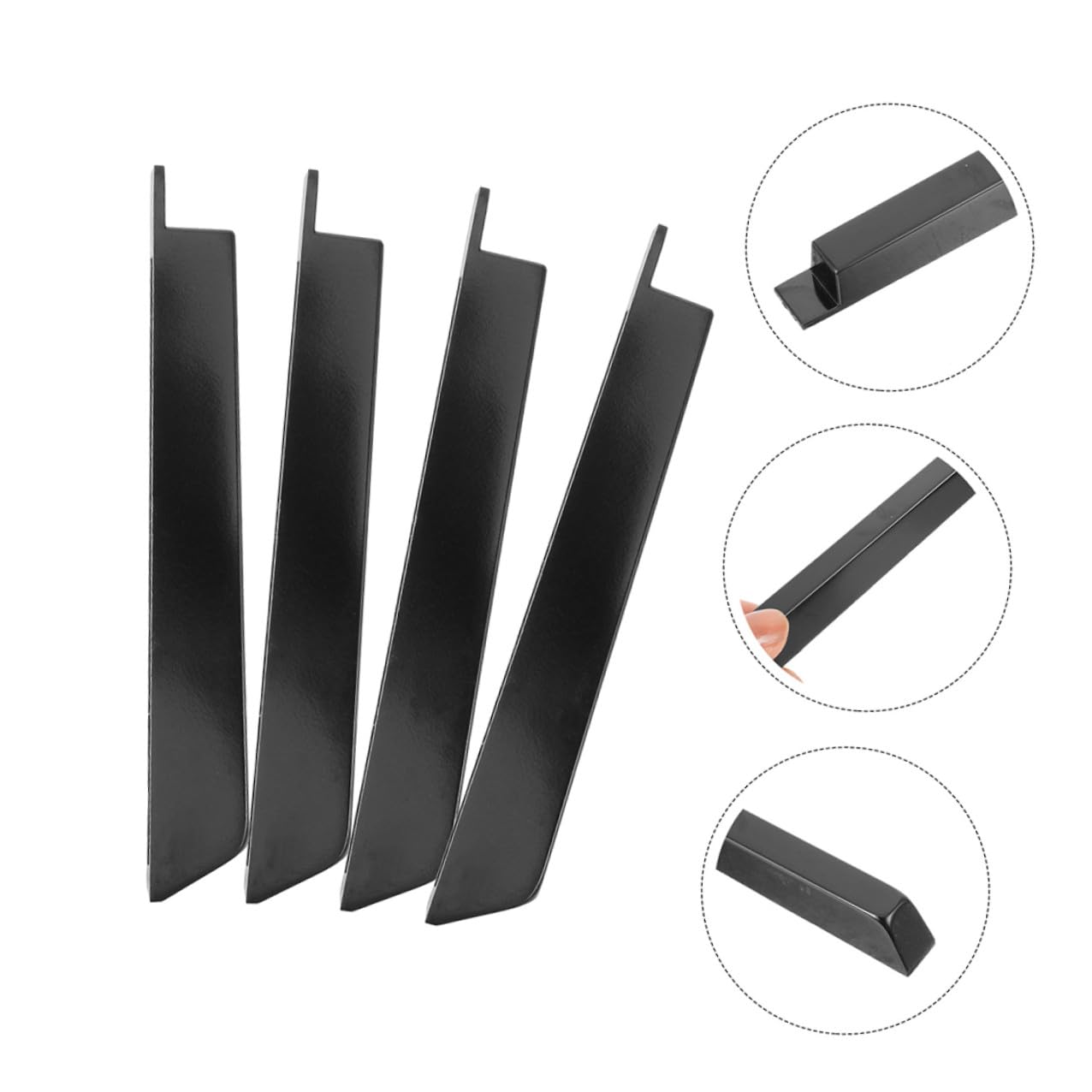 MAGICLULU Tapas de Teclas Negras para Uso Personal y Profesional 4 Piezas de Plástico Estructura Elegante E Iluminada de Piano