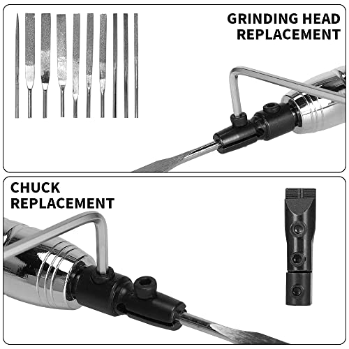 Ultrasonic Vibration Micro Air Grinder Pencil Style Reciprocating Oscillating File Pneumatic Polishing Tool, 1/8 Inch, 35000Rpm #TOP5