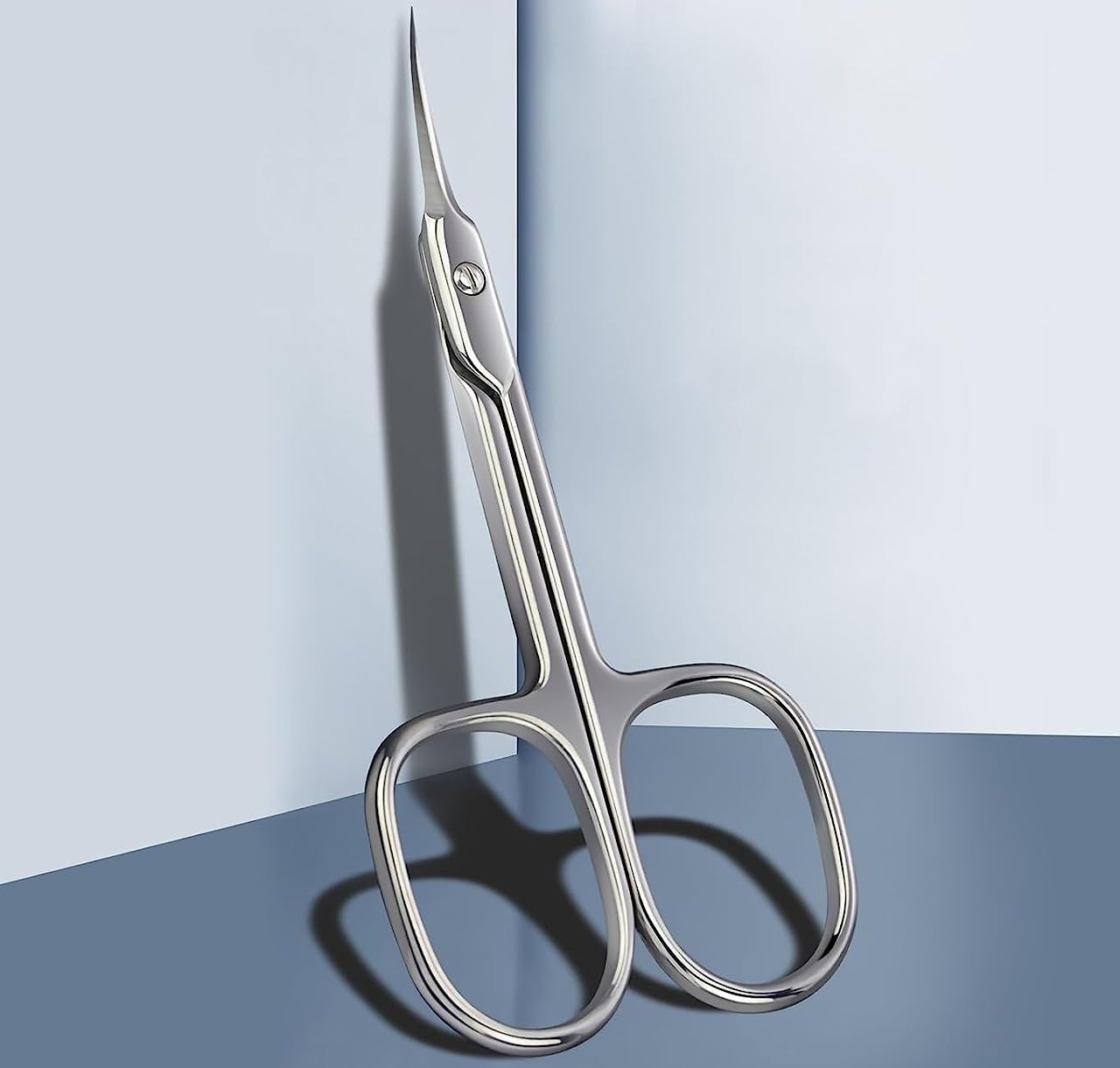 Voarge Forbici per cuticole e cuticole, in acciaio inox, per unghie, unghie, sopracciglia, ciglia, pelle morta