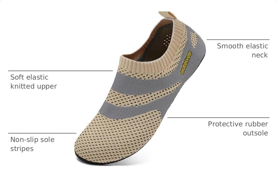 Image of WateLves Barefoot Water Shoes for Women Men Travel Slippers Socks House Shoes Quick-Dry Aqua Socks for Beach Swim Pilates Yoga Dancing Camping Must Haves