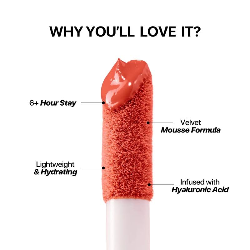 Image of Flossy Cosmetics In Therapy Liquid Lipstick - Red Flag | Creamy, Lightweight, Non-Drying | Enriched with Hyaluronic Acid, & Jojoba Oil | Bold, Long-Lasting | Non-Sticky Formula | Smudge & Transfer-Proof | (4ml)