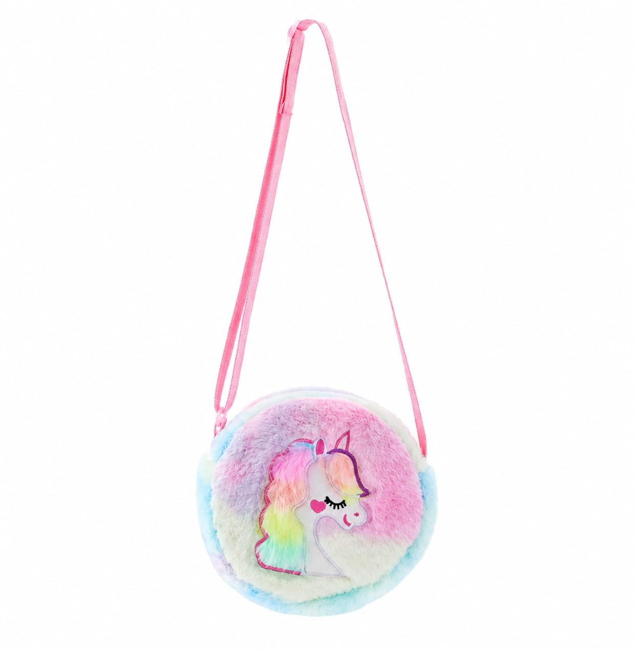 Sanjis Enterprise fur Canvas Multicolor Baby kids Girl's Cartoon sling bag side bag shoulder bag (Multicolor) (Blue)
