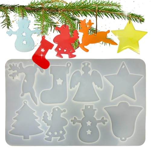 UTEFIF Christmas Silicone Molds, Christmas Tree Ornament Molds