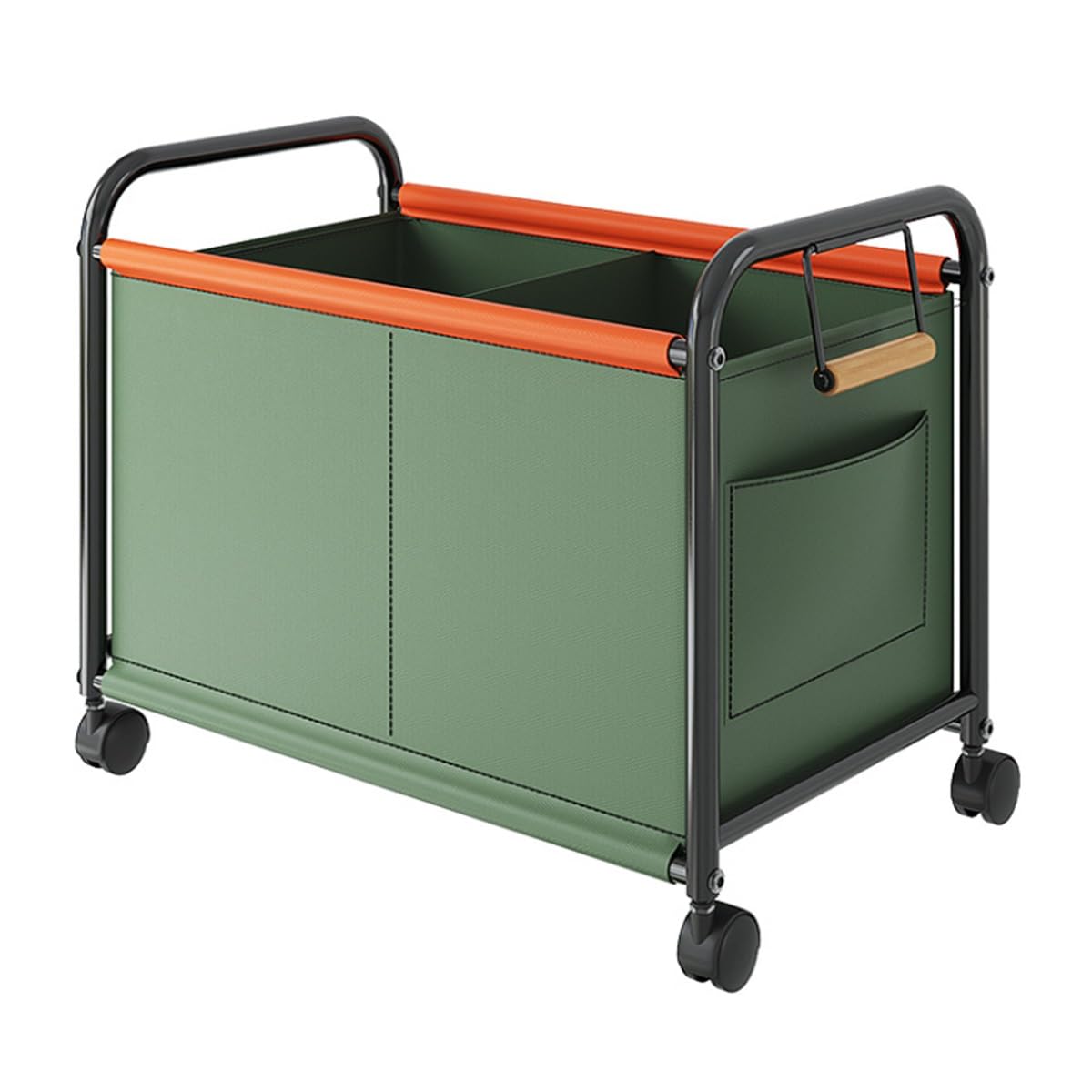 Folding Laundry Basket Household Storage,Rolling Cart Hamper with Wheels Sorter