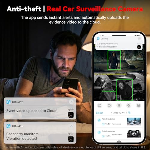Image of IIWEY 4G LTE Dash Cam with Live-Streaming, Anti-Theft Car Security Camera, Instant Alert via App, Cloud & SD Storage, 2K+1080P Front Inside, No Screen, IR Night Vision, 24 /7 Parking Mode, GPS, OBD