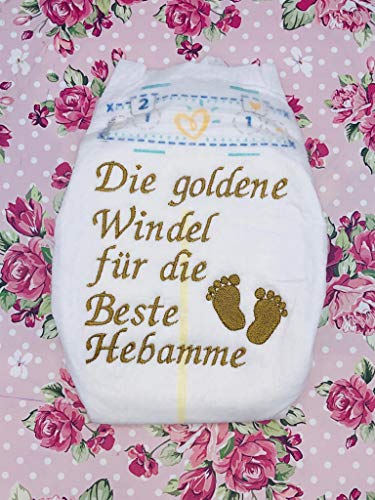 Die goldene Windel für die beste Hebamme als Geschenksidee
