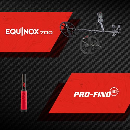 Image of MINELAB Equinox 700 Multi-Frequency Collapsible Metal Detector Bundle for Adults with EQX 11 inch & 6 inch Waterproof Coils, Wireless Headphones & PRO-FIND 40 Professional Pinpointer