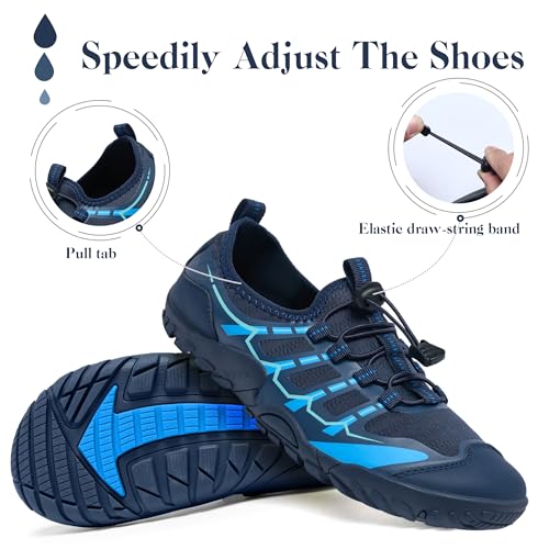 SOBASO Water Shoes Men Hiking Quick Dry Aqua Barefoot Swim Beach Shoes for Pool Hike Surf Sport Yoga Diving Sailing Travel Adult Unisex2