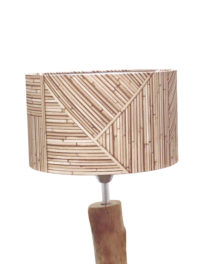 Abat-jour motif bambou 30cm pour adoucir la lumière du salon