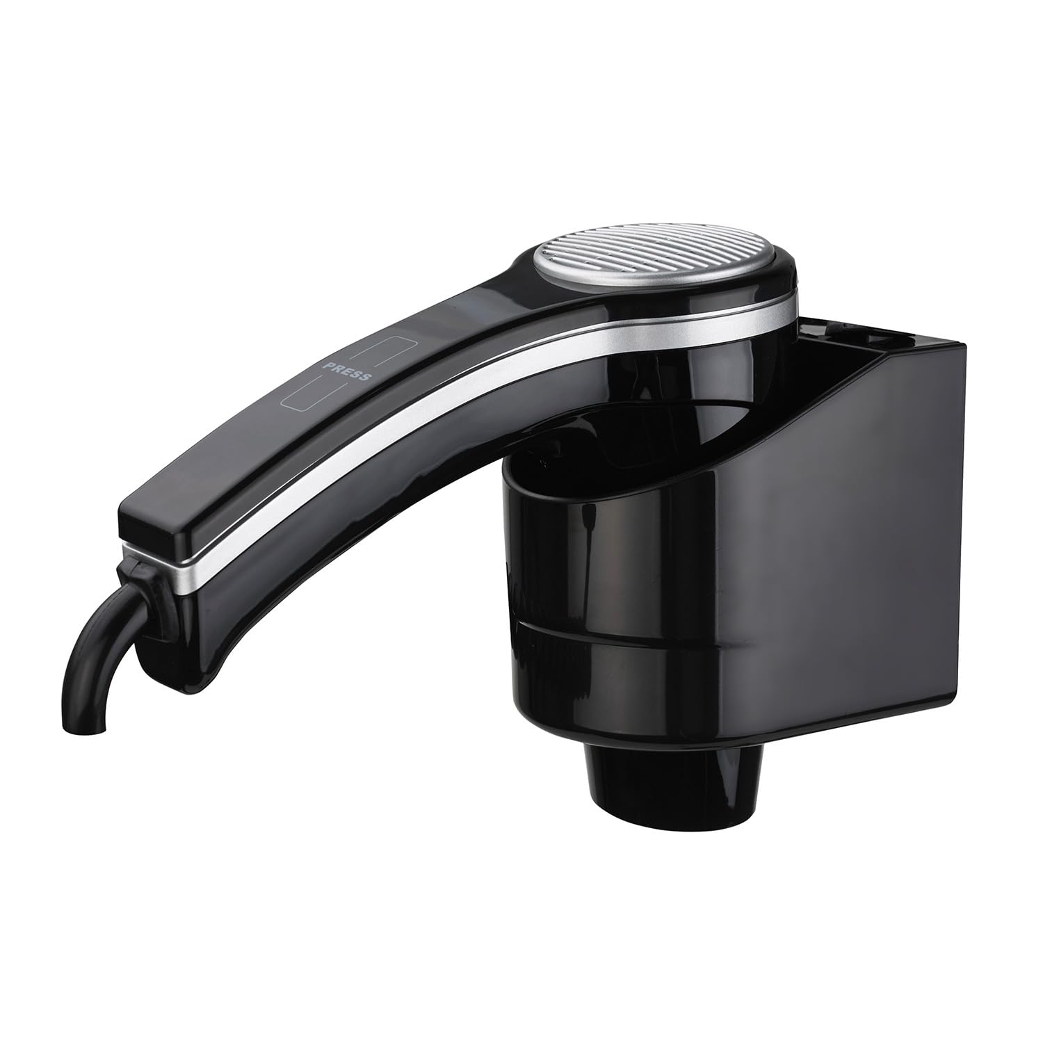 TZS First Austria asciugacapelli da parete, salvaspazio, 1200W, 2 livelli calore, 1 velocità, cavo spirale 2m, colpo freddo, termoprotezione, nero