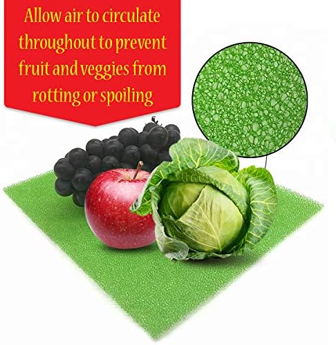 Dualplex® Fruit & Veggie Life Extender Liner for Fridge Refrigerator Drawers, 12x15 Inches (4 Pack)  Extends The Life of Your Produce & Prevents Spoilage
