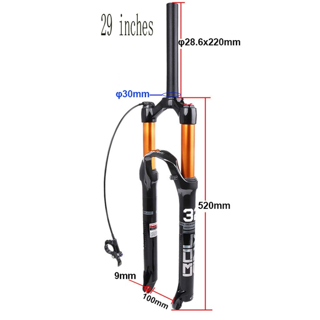 Zawieszenie Rower górski Aluminiowy widelec gazowy Zdalna blokada Hamulec tarczowy Przednie akcesoria (kolor: kontrola, rozmiar 29 cali)