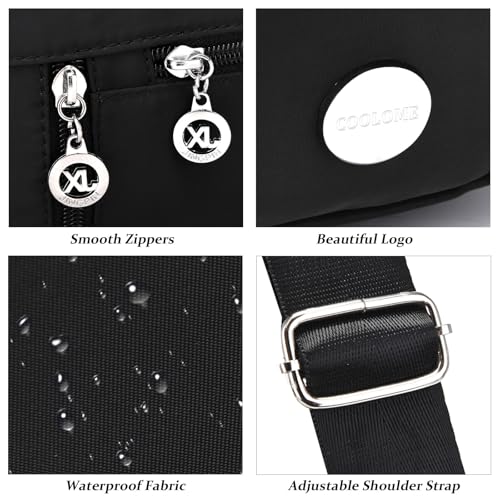 Bolso COOLOME para mujer, bandolera, impermeable, con múltiples bolsillos miniatura 5
