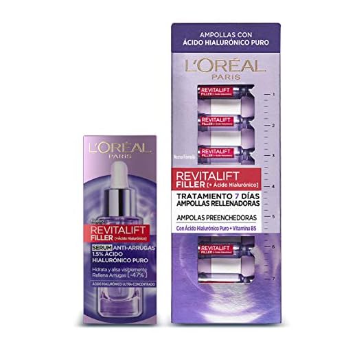 L'Oreal Paris Dermo Expertise Revitalift Filler - Sérum con Ácido Hialurónico Puro + Tratamiento Ampollas Ácido Hialuronico