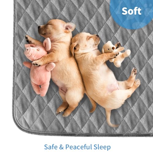Image of Washable Reusable Dog Pee Pads, 72 inchx72 inch Absorbent & Waterproof Puppy Training Pad for Crate, Playpen & Carpet, Large Potty Pads for Dogs, Cats & Small Pets