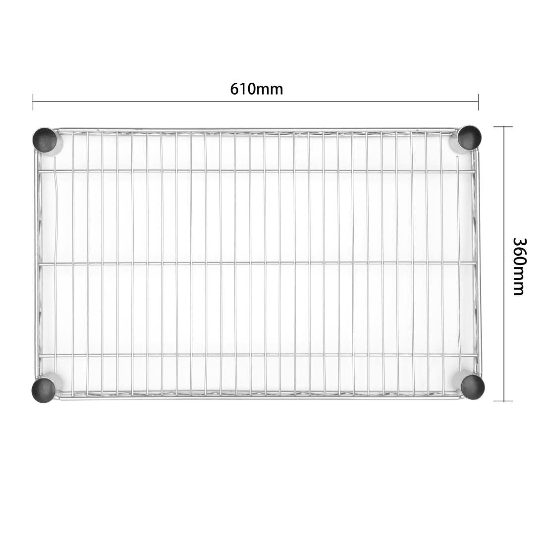 Vogue Wire Wall Shelves incl end brackets - 610x360mm