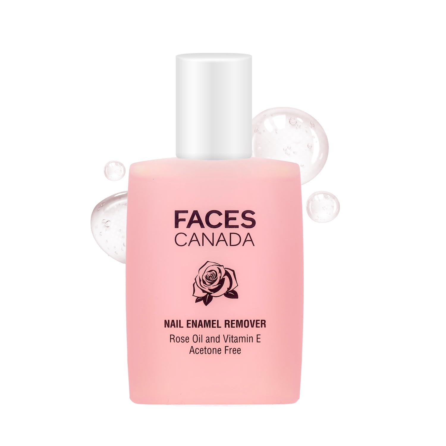 FACES CANADA Nail Enamel Remover - 90ml | Enriched With Rose Oil & Vitamin E | Soft & Hydrated Cuticles | Easy To Use | Gentle Nail Polish Remover | Acetone Free | Cruelty Free
