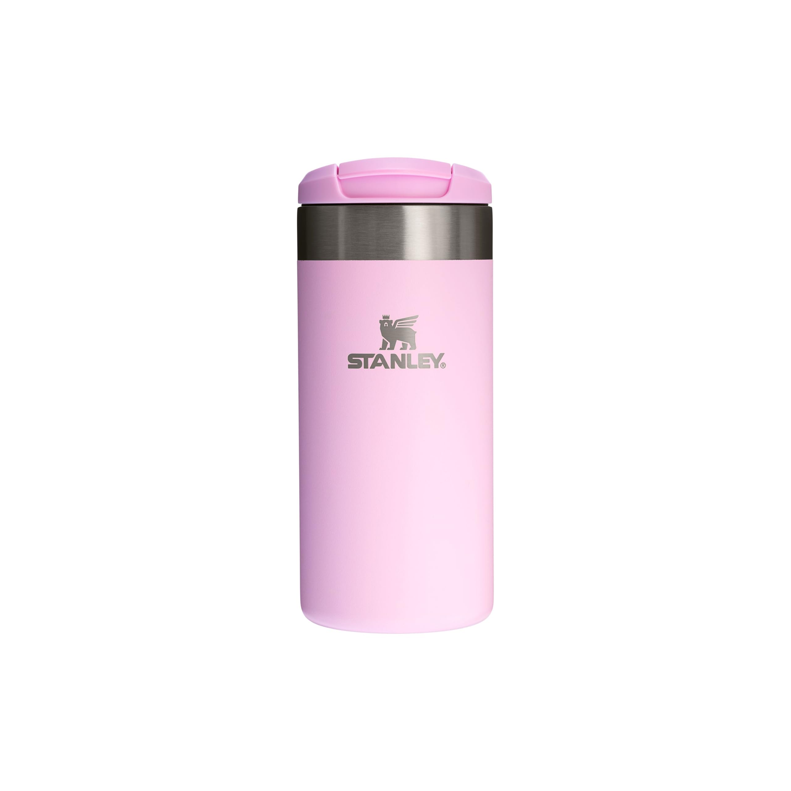 Stanley 1913 Aerolight Transit Travel Mug 0.35L - Keeps 4 Hours Hot - 6 Hours Cold - Dishwasher Safe - Leakproof - Car Cup Holder Compatible - Insulated Coffee Cup - Cherry Blossom