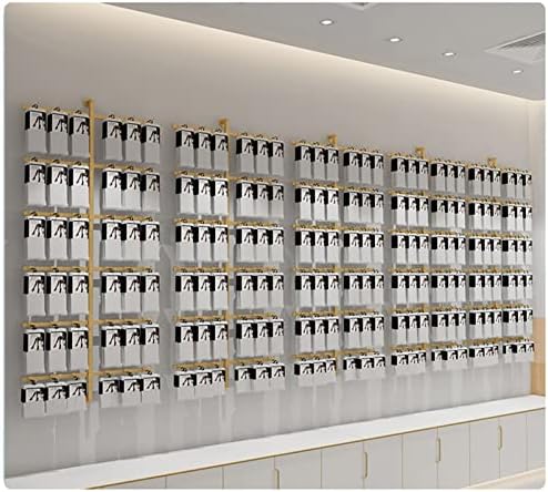 Wall Mounted Sock Rack & Jewelry Organizer - Space-Saving Underwear Display Shelf with Removable Hooks for Boutique Store Showcase & Home Storage Solutions