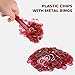 MR CHIPS Made in USA Upgraded Bingo Magnetic Wand & 200 Pieces ¾ Inch Red Plastic Chips with Metal Rings - Support American Jobs