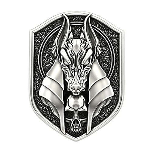 Amulette Anubis bague loup pour homme, idée cadeau bijou viking et punk gothique