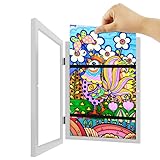 【Einfache Benutzung】Der Kinder Kunst Bilderrahmen verfügt über einen Magnet-Schalter (magnetisch) zum öffnen und Schließen mit Sägezahnaufhänger auf der Rückseite für eine horizontale oder vertikale Platzierung.