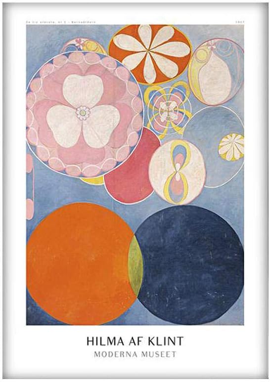 LCMGGJ Hilma Af Klint Exhibition Posters and Prints Af Klint Abstract Canvas Paintings Scandinavian Swedish Wall Art Home Decor Pictures 40x50cmx1 No Frame