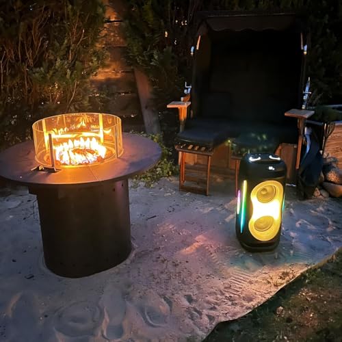 Reflexion PSX40BT Mobiler Buetooth Partylautsprecher, DJ, Karaoke, 500 Watt, FM PLL Stereo Radio, Discobeleuchtung mit Modi-Auswahl, inkl. Mikrofon, Lithium Akku