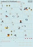 Print Scale 72-223 Print Scale 72-223 - 1/72 Lockheed F-117 Nighthawk (Aircraft Wet Decal)