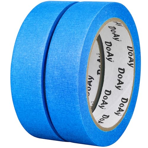 Image of 2 Pack Blue Painters Tape - Masking Tape 1 Inch Wide - Multi-Surface, Smart Adhesion, Indoor & Outdoor - 180FT Total - Paint Tape for DIY, Labeling, Art, Car, General Purpose (#3910)