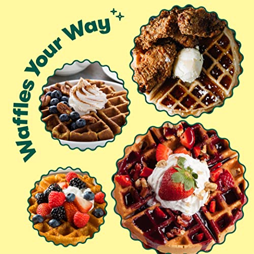 Bella Classic Rotating Non-Stick Belgian Waffle Maker, Perfect 1" Thick Waffles, Pfoa Free Non Stick Coating & Removable Drip Tray For Easy Clean Up, Browning Control, Black #TOP5