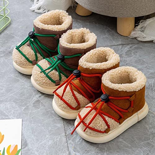 Fashion Boots for Baby Childrens Shoes Winter Thick Furry Shoes Flat Heel Casual Home Cotton Slippers Snow Boots3