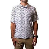Montreal Canadiens NHL Officially Licensed Short Sleeve Performance Polo All Over Print White, Large