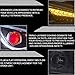 VLAND Headlights Fit for 2011-2014 Hyundai Sonata(NOT for Models without Adjusting Motor), Front light with Sequential Turn Signal, Headlamp with Demon Eyes