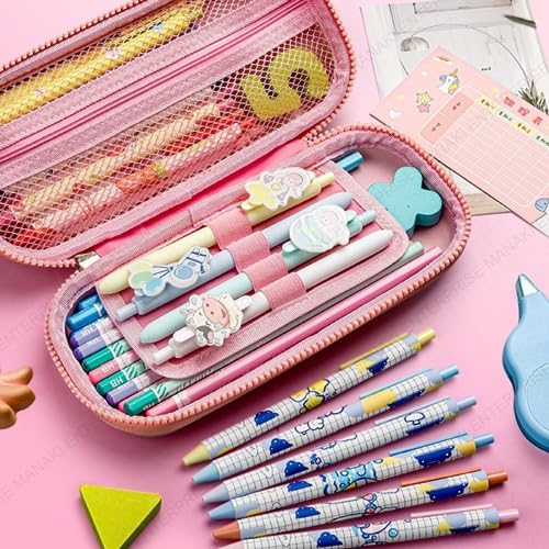 Image of Invite Enterprise 3D Polyester Cartoon Theme Pencil Case Pouch - Multipurpose Zipper Bag for Kids, Girls - Stationery Storage Box (Rabbit Small) - Purple