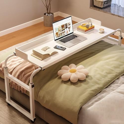 Bureau pour ordinateur portable avec table de lit à roulettes et support chambre