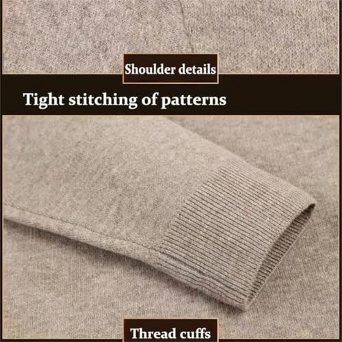 Men's Wool Sweater Half High Collar Autumn Spring Pullover Knitted Warm Tops3