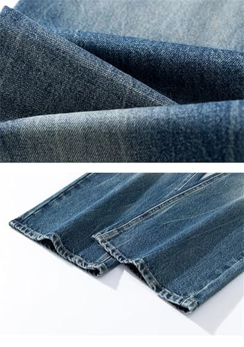 Men Bell Bottom Pants Streetwear Bootcut Trousers High Street Full Length Flared Jeans3