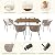 Merax 7 Pieces Patio Dining Table and Chairs, All-Weather Outdoor Furniture Set, Acacia Wood Tabletop, Metal Frame, for Garden, Backyard, Balcony, Beige