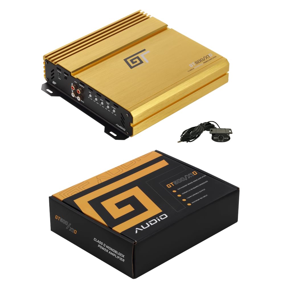 KIT SET PER BASS FACE GT AUDIO GT500/X1D 1 amplificatore 1 canale monofonico, classe d, 1 x 500 watt rms a 1 ohm, con eq boost 0 / +12 db, per subwoofer, auto, 1 pezzo + accessori omaggio