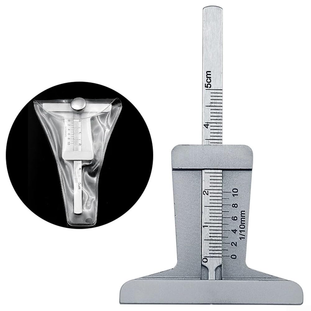 Medidor de profundidad de la banda de rodadura de neumáticos de acero inoxidable, herramienta de medición de calibre Vernier, para comprobar el desgaste de los neumáticos de automóviles y motocic