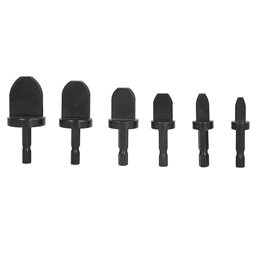 Miniatura 8 de Juego de 6 brocas, herramienta de estampación manual de cobre, broca expansora para reparación de aire acondicionado HVAC (mango hexagonal)