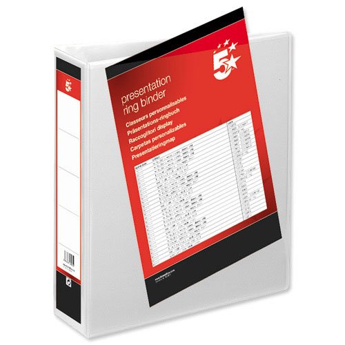 5 Star Presentation Ring Binder PVC 2 D-Ring 65mm