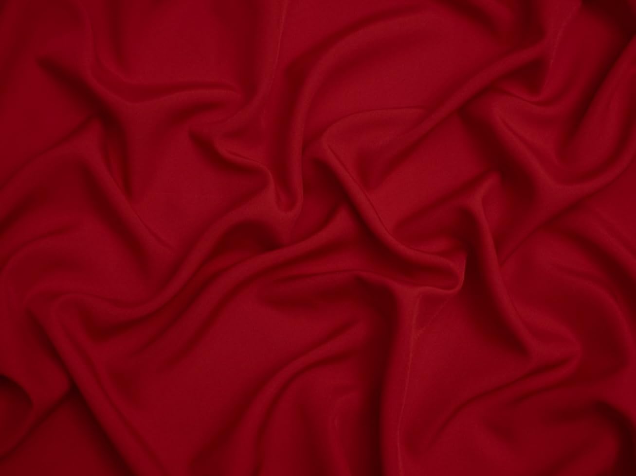 Minerva Core Range Red Soft Touch Crepe Dressmaking Fabric, 110cm / 44" Wide - per metre